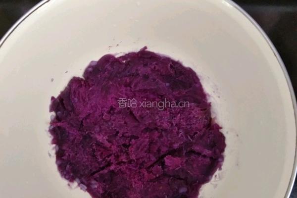 黑糖蜂蜜芝麻紫薯饼的做法图解2