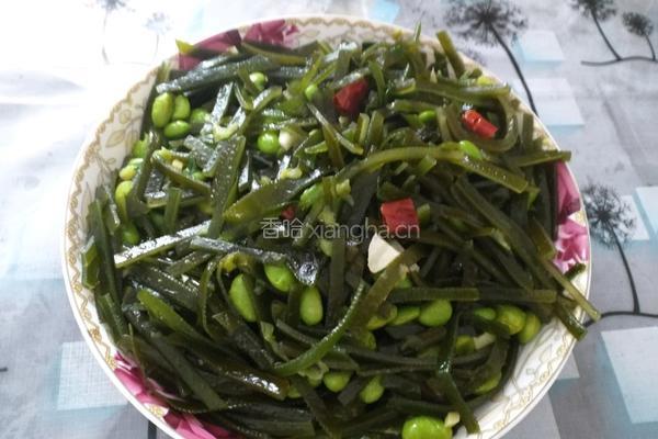 毛豆米炒海带的做法图解9