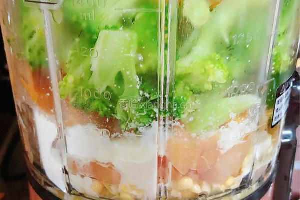 西兰花玉米鸡肉糕（芝士焗烤版）的做法图解14