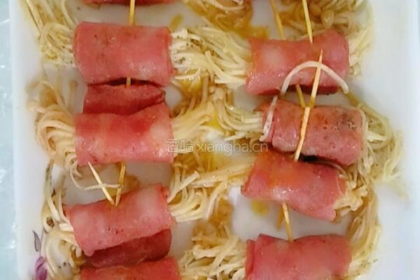 培根卷金针菇的做法图解6