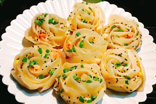 虾滑玫瑰花煎饺的做法图解10