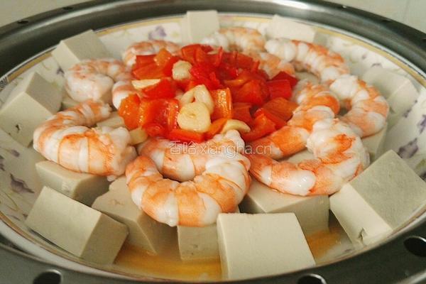 清蒸豆腐虾仁的做法图解15