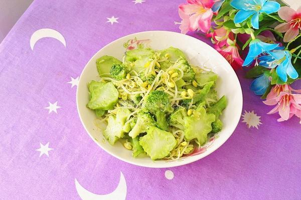 豆芽炒西兰花的做法图解15