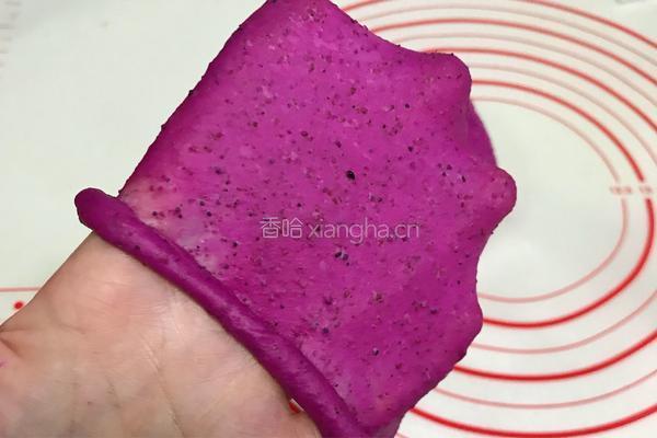 火龙果麻薯面包的做法图解3