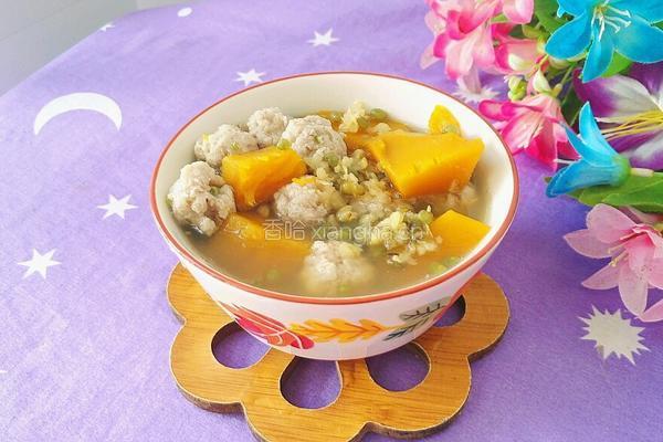绿豆南瓜圆子汤的做法图解14