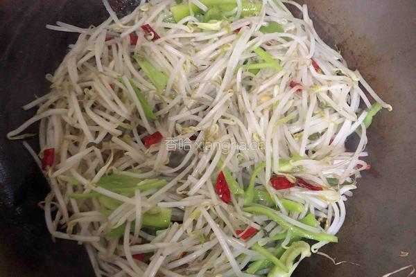 青椒豆芽菜的做法图解4