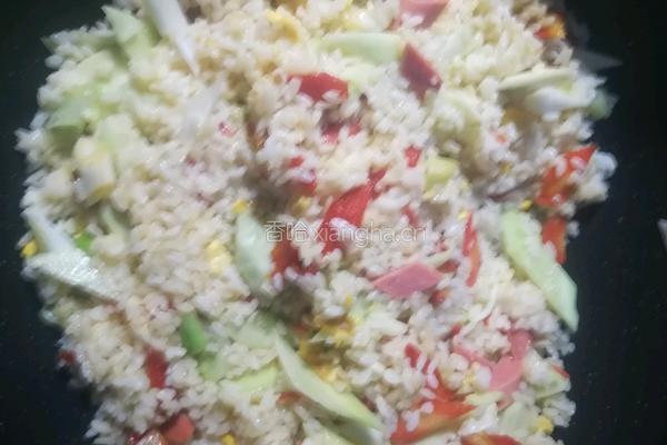 蛋蔬炒饭的做法图解9