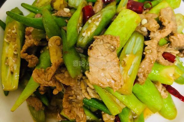 秋葵炒肉丝的做法图解7