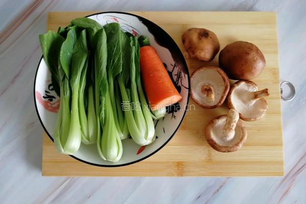 香菇油菜的做法图解1