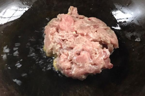 扁豆炒肉的做法图解4