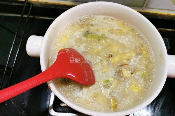 扇贝木耳菜鸡蛋疙瘩汤的做法图解11