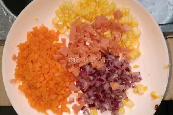 金针芝士牛焗饭的做法图解3