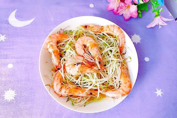 清蒸豆芽虾的做法图解12