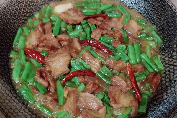 五花肉炒四季豆的做法图解6