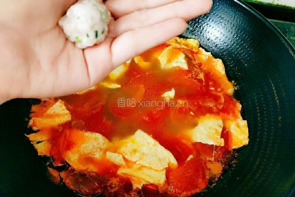番茄鸡蛋肉圆汤的做法图解17