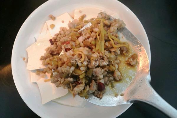 榨菜肉沫蒸豆腐的做法图解16