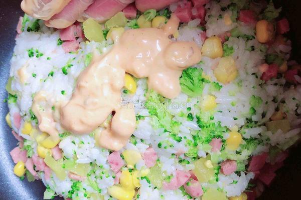 西兰花玉米芝士饭团的做法图解10