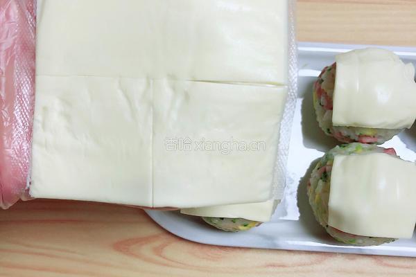 西兰花玉米芝士饭团的做法图解14