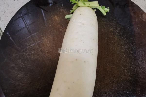 肉末白萝卜条的做法图解1