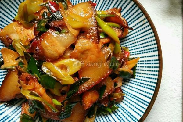 蒜苗炒薰肉的做法图解9