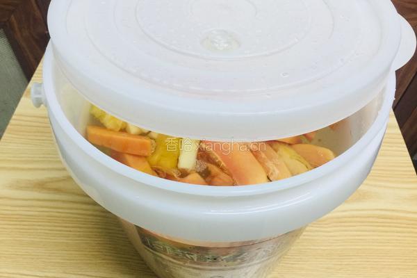 菠萝木瓜酵素的做法图解6