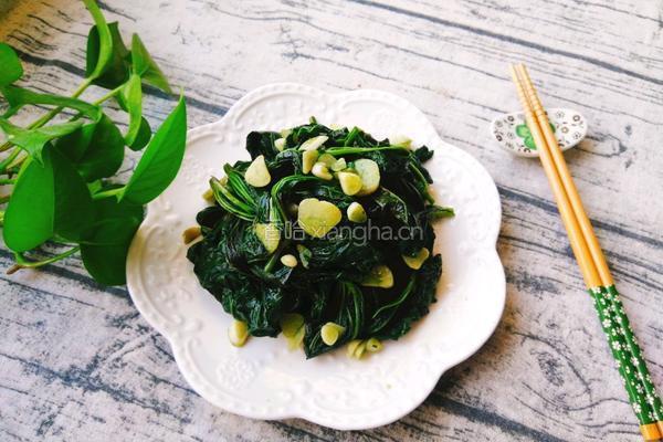 蒜香红薯叶的做法图解10