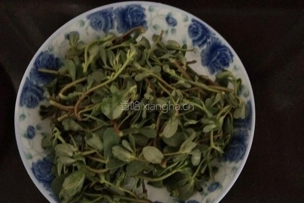 马齿苋炒鸡蛋的做法图解1