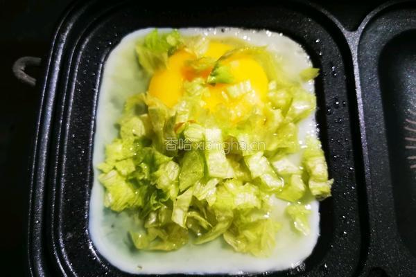 鸡蛋三明治火腿的做法图解4