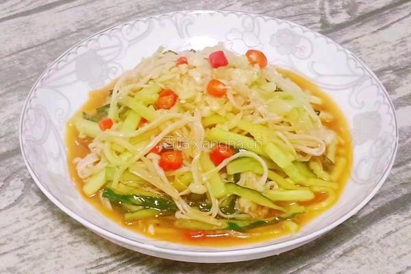 凉拌黄瓜金针菇的做法图解13