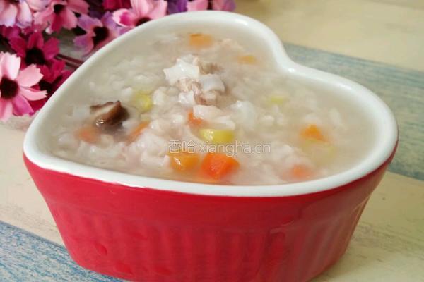 香菇胡萝卜芦笋肉片粥的做法图解7