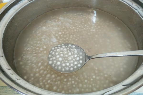 藜麦豆桨西米露的做法图解3