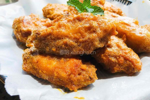 这是什么神仙美味，咸蛋黄鸡翅也太好吃了吧的做法图解12