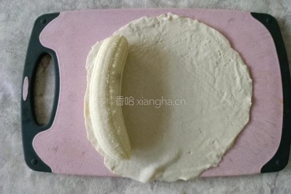 椰蓉香蕉飞饼卷的做法图解2