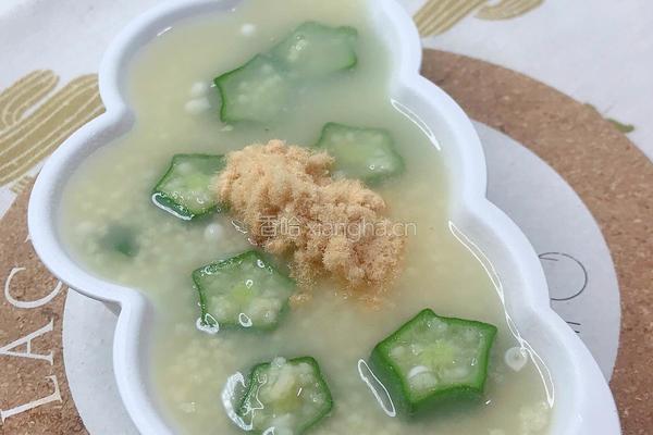 宝宝辅食 秋葵小米粥的做法图解6