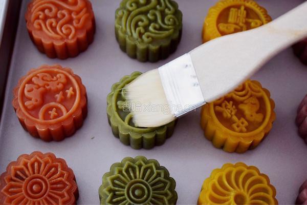 桃山皮流心月饼的做法图解9
