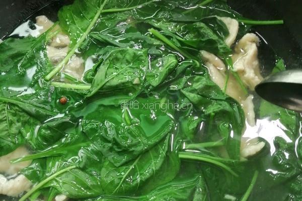 辣椒叶鸡肉片汤的做法图解5