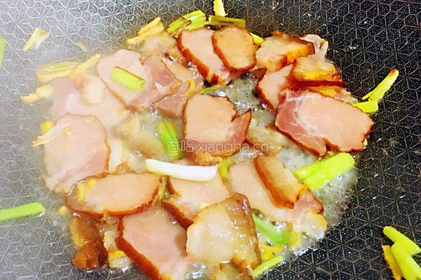 彩椒炒腊肉的做法图解4