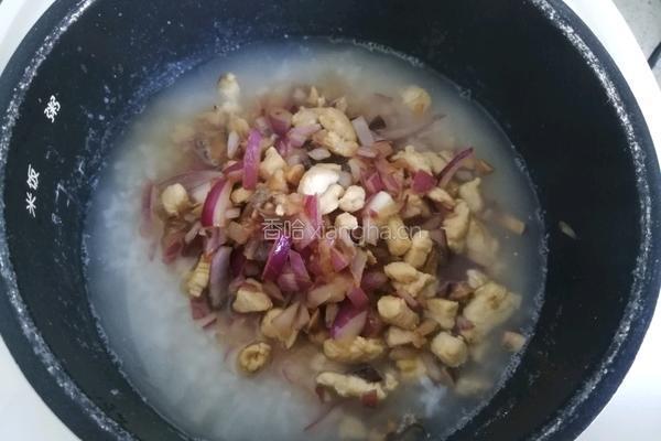 香菇鸡肉粥的做法图解12