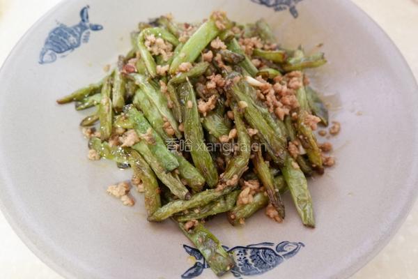 干煸肉末四季豆