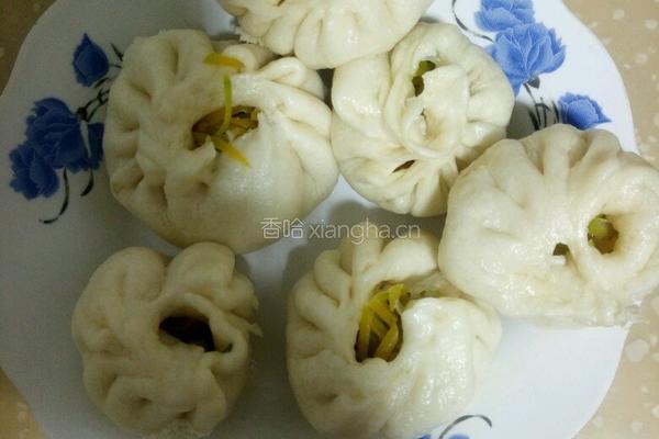 肉沫青南瓜包子
