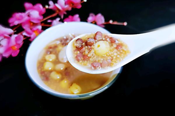 红豆莲子小米粥的做法图解9