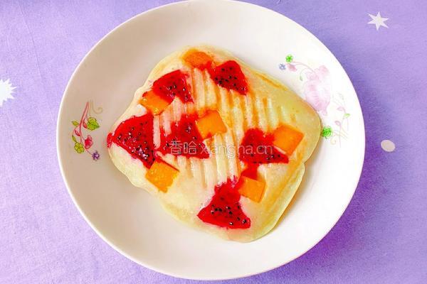 火龙果芒果煎饼的做法图解13