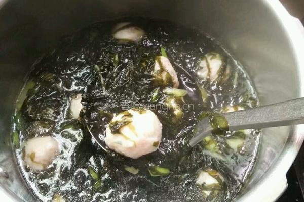 紫菜虾球汤的做法图解8