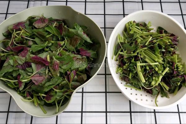 苋菜炒鸡蛋的做法图解2