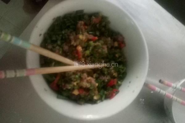 猪肉四季豆馅饼的做法图解5