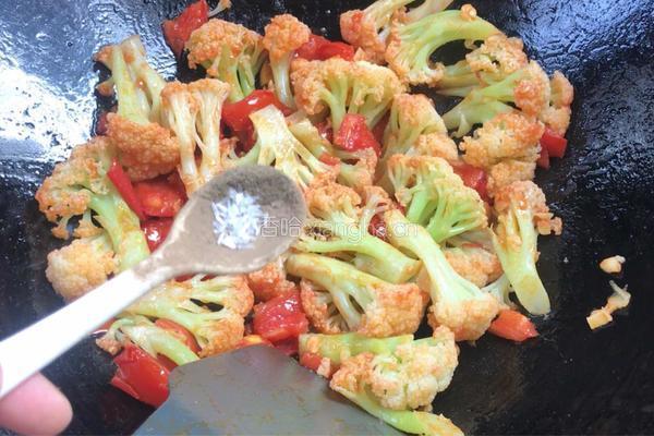 番茄烧菜花的做法图解11