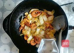 中式炒菜の铁锅鲜虾白菜的做法图解8