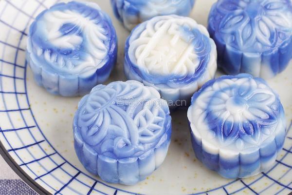 青花瓷冰皮月饼的做法图解17