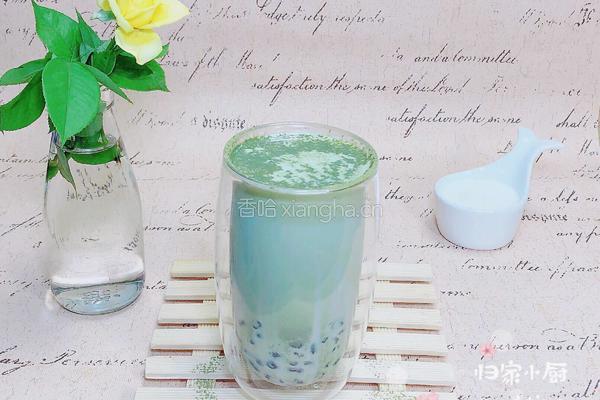 红豆抹茶牛奶的做法图解8