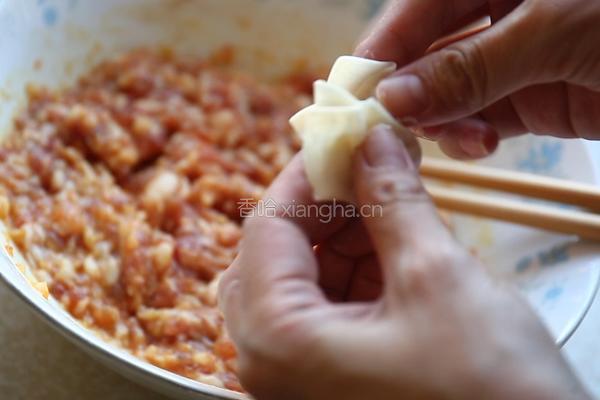 加拿大北极虾鲜肉云吞的做法图解6